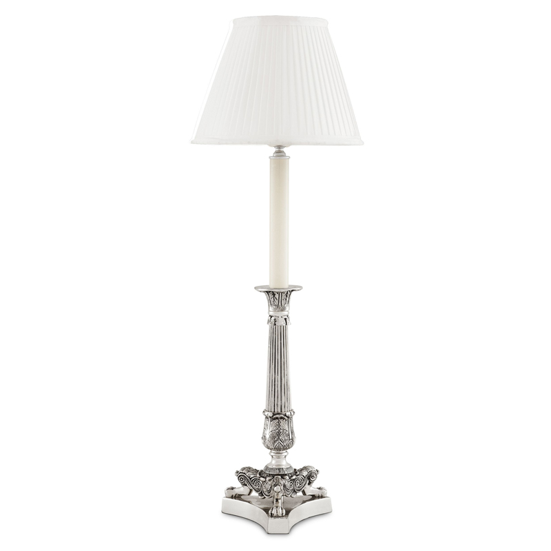 Настольная лампа Eichholtz Table Lamp Perignon Silver Серебряный Белый Настольная лампа Eichholtz Table Lamp Perignon Silver Серебряный Белый в Орле | Loft Concept