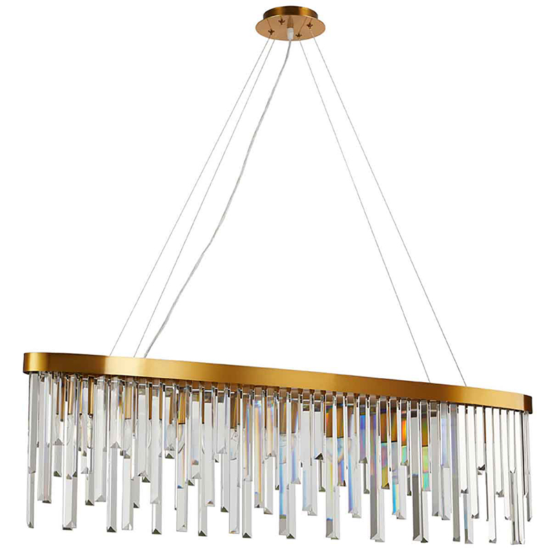 Люстра Bennett Oval Chandelier gold Прозрачный Золотой Люстра Bennett Oval Chandelier gold Прозрачный Золотой в Орле | Loft Concept