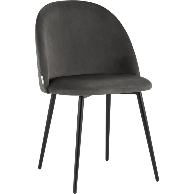 Стул Серый Велюр Miruna Leaf Chair Серый Черный Стул Серый Велюр Miruna Leaf Chair Серый Черный в Орле | Loft Concept