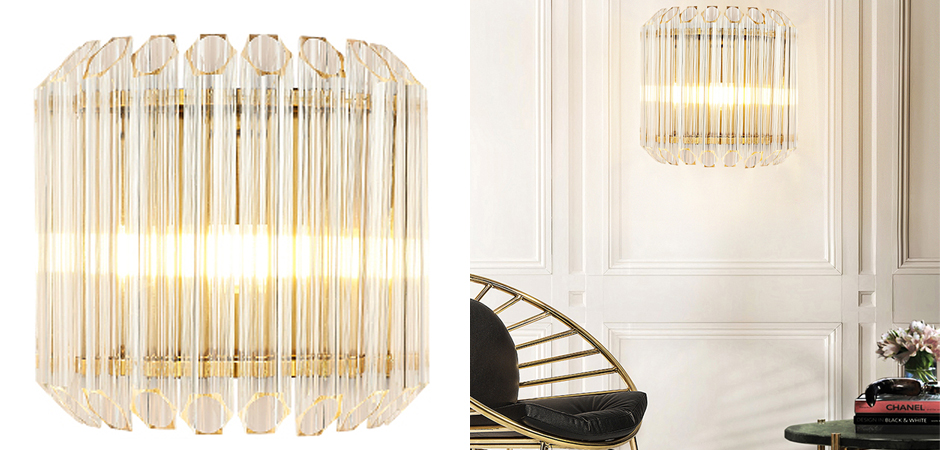 Бра Hexagon Wall Lamp прозрачное стекло Бра Hexagon Wall Lamp прозрачное стекло - Loft-Concept в Орле