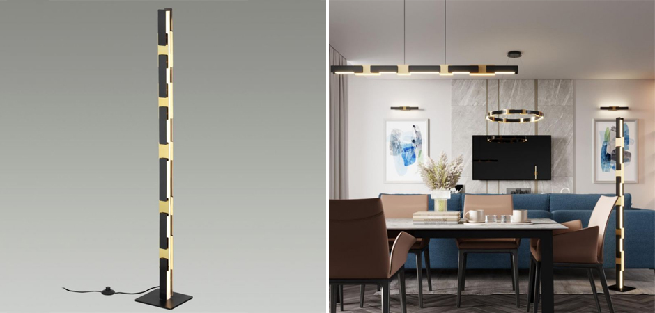 Торшер Shades of Gold с выключателем Торшер Shades of Gold с выключателем - Loft-Concept в Орле