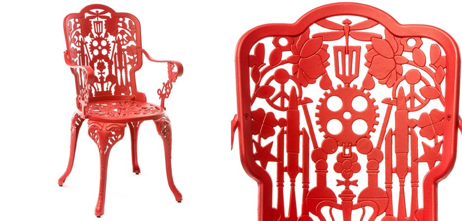 Стул Seletti Industry Collection ALUMINIUM ARMCHAIR – RED Стул Seletti Industry Collection ALUMINIUM ARMCHAIR – RED - Loft-Concept в Орле