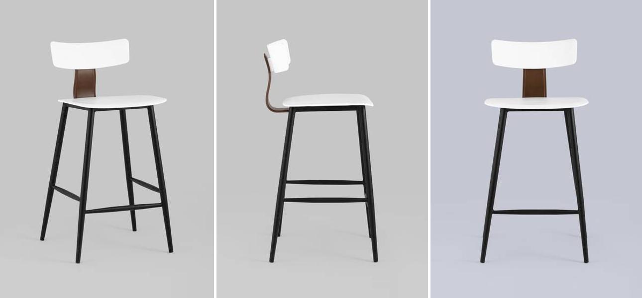 Стул Барный ANT White Eco-Leather - фото