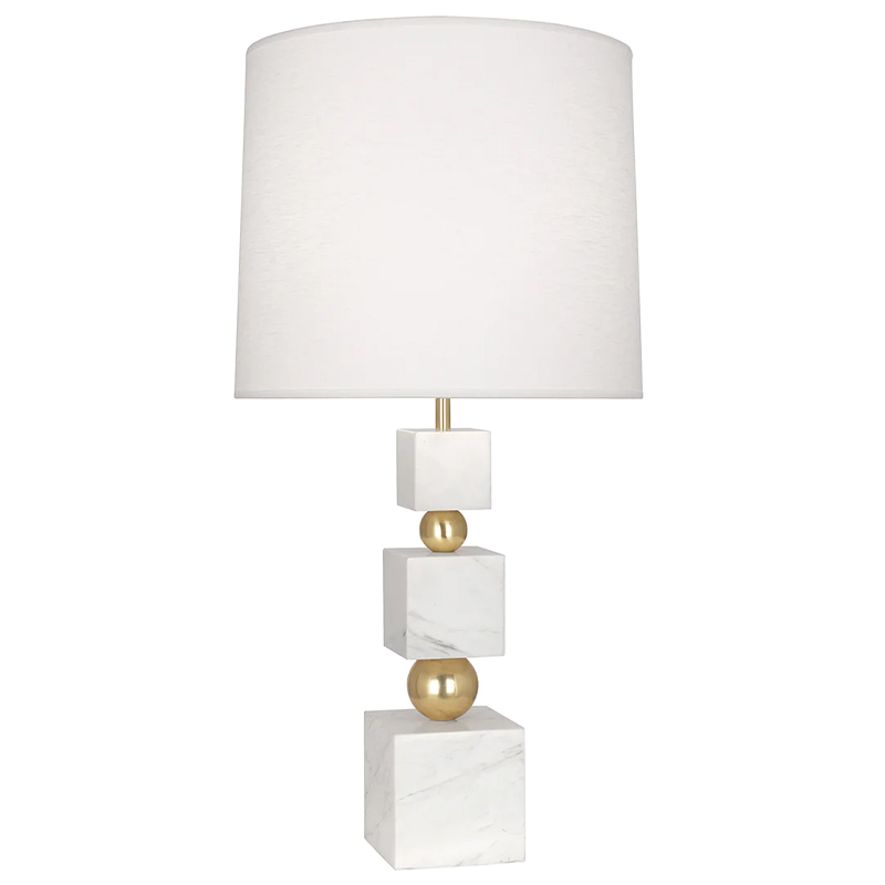 Настольная лампа Totem Table Lamp in White Marble Белый Белый Мрамор Bianco Глянцевое золото Настольная лампа Totem Table Lamp in White Marble Белый Белый Мрамор Bianco Глянцевое золото в Орле | Loft Concept