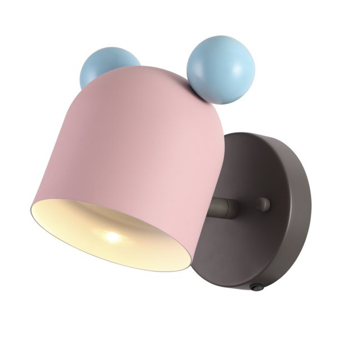 Бра Mickey Mouse Pink Розовый пастельный Бра Mickey Mouse Pink Розовый пастельный в Орле | Loft Concept