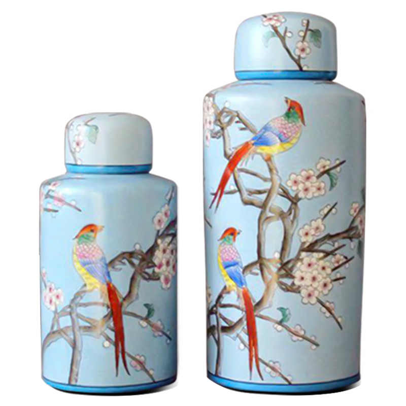 Ваза Garden Blue Birds Vase Голубой Мульти Ваза Garden Blue Birds Vase Голубой Мульти в Орле | Loft Concept
