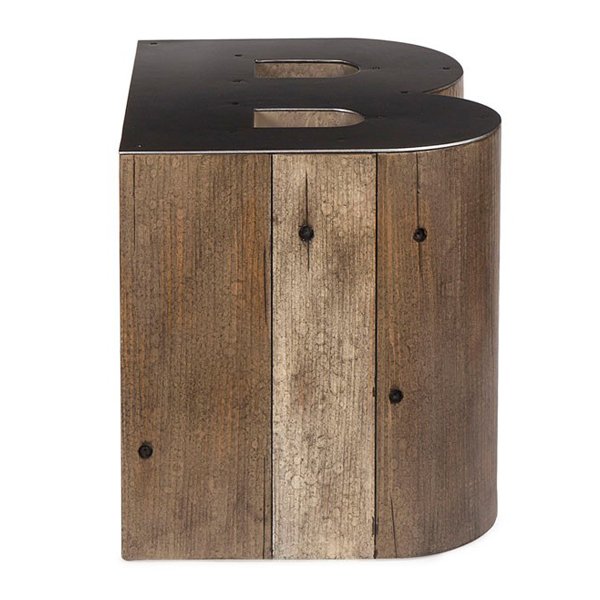 Столик Wooden Alphabet B Side Table Коричневый Графит Столик Wooden Alphabet B Side Table Коричневый Графит в Орле | Loft Concept