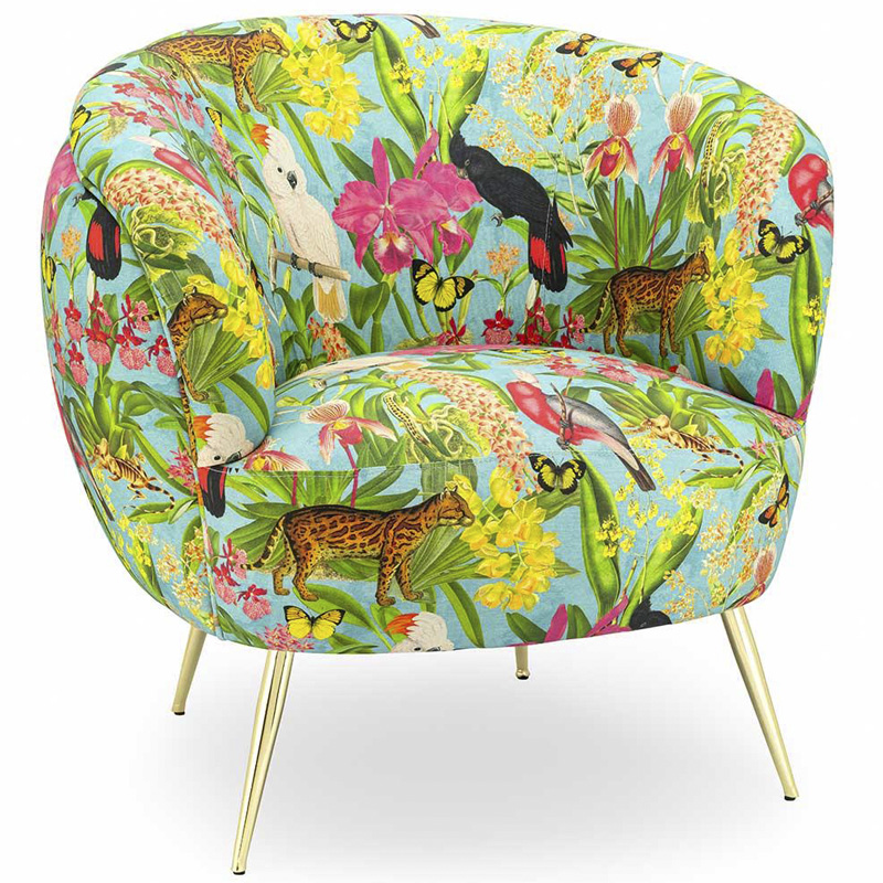Кресло ARMCHAIR KELLIT Jungle Мульти Глянцевое золото Кресло ARMCHAIR KELLIT Jungle Мульти Глянцевое золото в Орле | Loft Concept