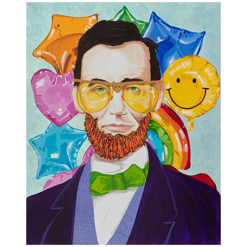 Картина Abe Lincoln in Purple Velvet Blazer on Mylar Balloon Background Мульти Картина Abe Lincoln in Purple Velvet Blazer on Mylar Balloon Background Мульти в Орле | Loft Concept