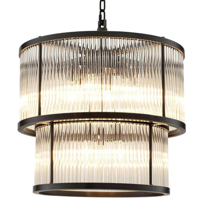 Люстра Chandelier Pasadena Bronze Темная бронза Прозрачное Стекло Люстра Chandelier Pasadena Bronze Темная бронза Прозрачное Стекло в Орле | Loft Concept
