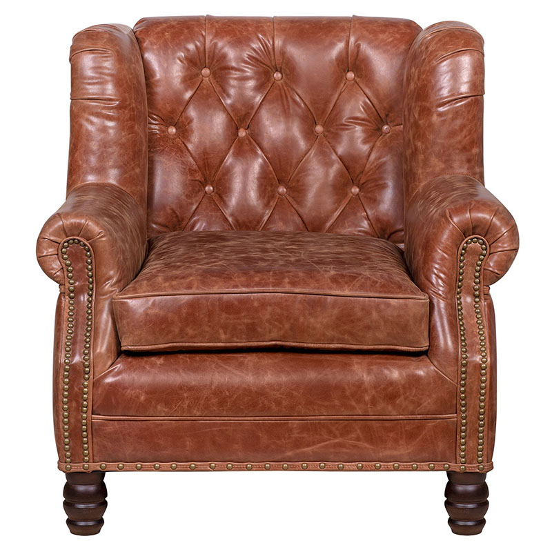 Кожаное кресло James Brown Leather Armchair Коричневый Кожаное кресло James Brown Leather Armchair Коричневый в Орле | Loft Concept
