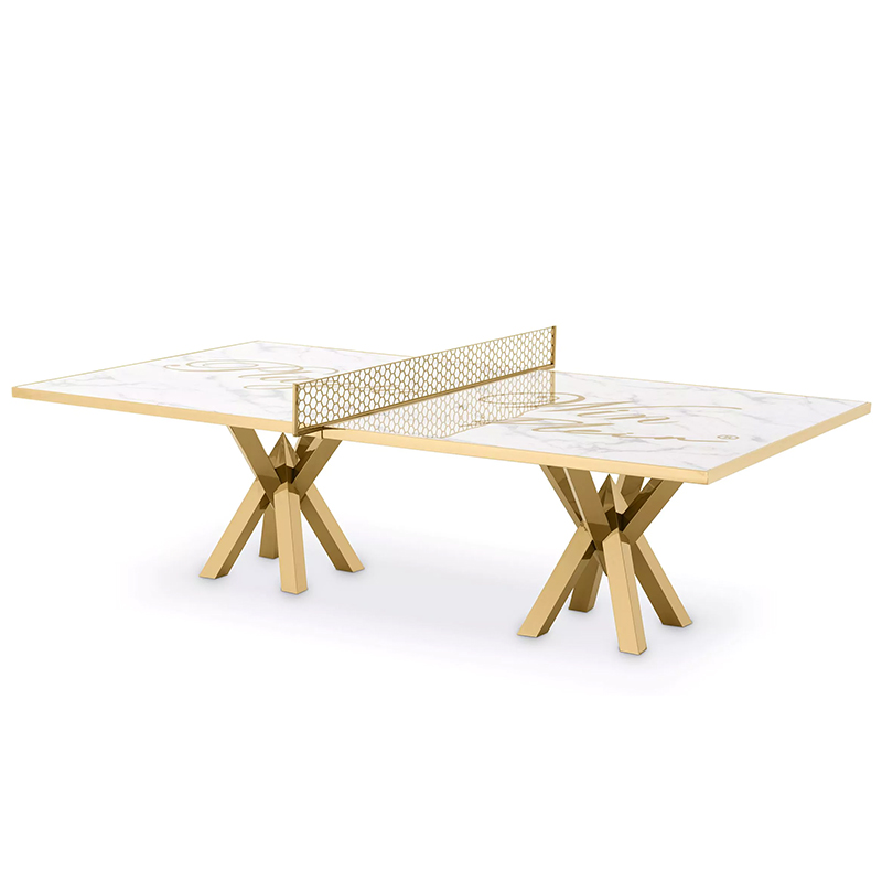 Обеденный стол Philipp Plein Dining Table Play Белый Мрамор Bianco Золотой Обеденный стол Philipp Plein Dining Table Play Белый Мрамор Bianco Золотой в Орле | Loft Concept