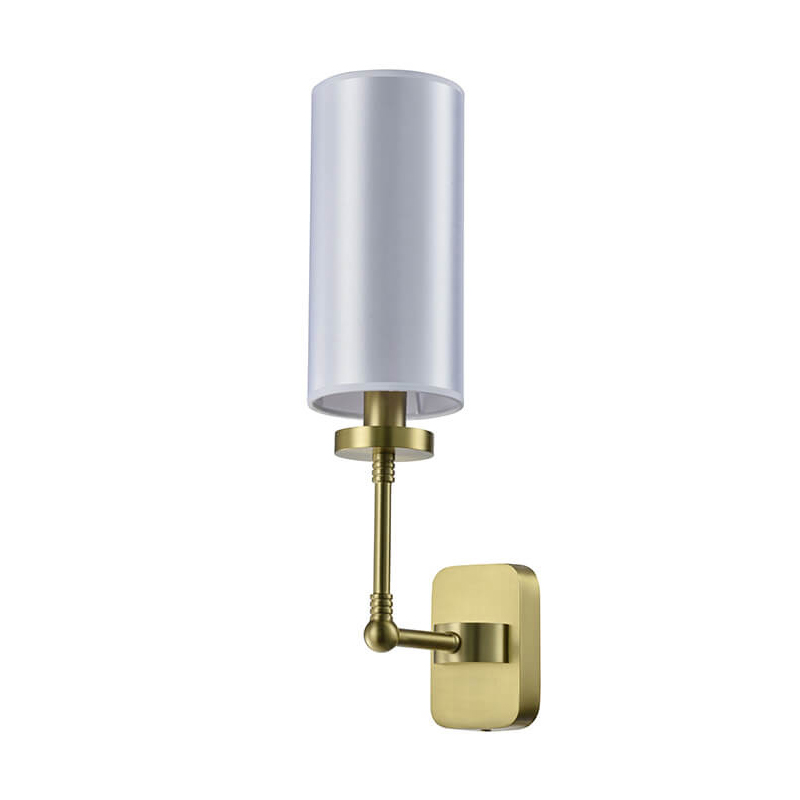 Бра Fabric Lampshade Brass Матовая латунь Белый Бра Fabric Lampshade Brass Матовая латунь Белый в Орле | Loft Concept