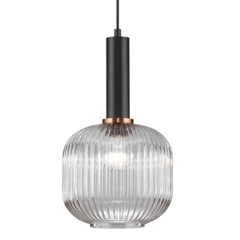 Светильник Ferm Living chinese lantern Сlear III Прозрачное Стекло Черный в Орле | Loft Concept 