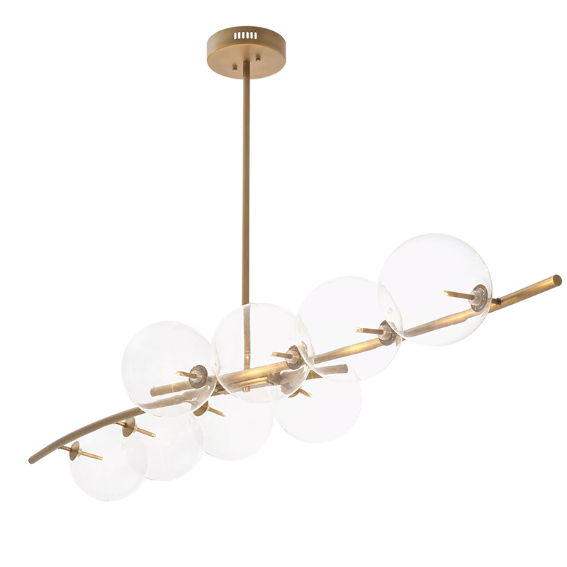 Люстра Eichholtz Chandelier Spezia Латунь Прозрачное Стекло Люстра Eichholtz Chandelier Spezia Латунь Прозрачное Стекло в Орле | Loft Concept