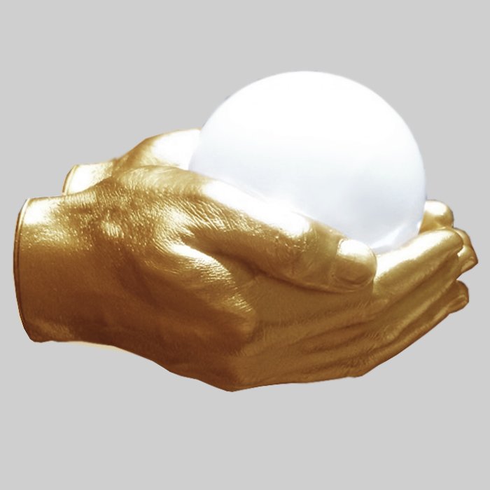 Бра Glowing Ball In The Gold Hands Золотой в Орле | Loft Concept 
