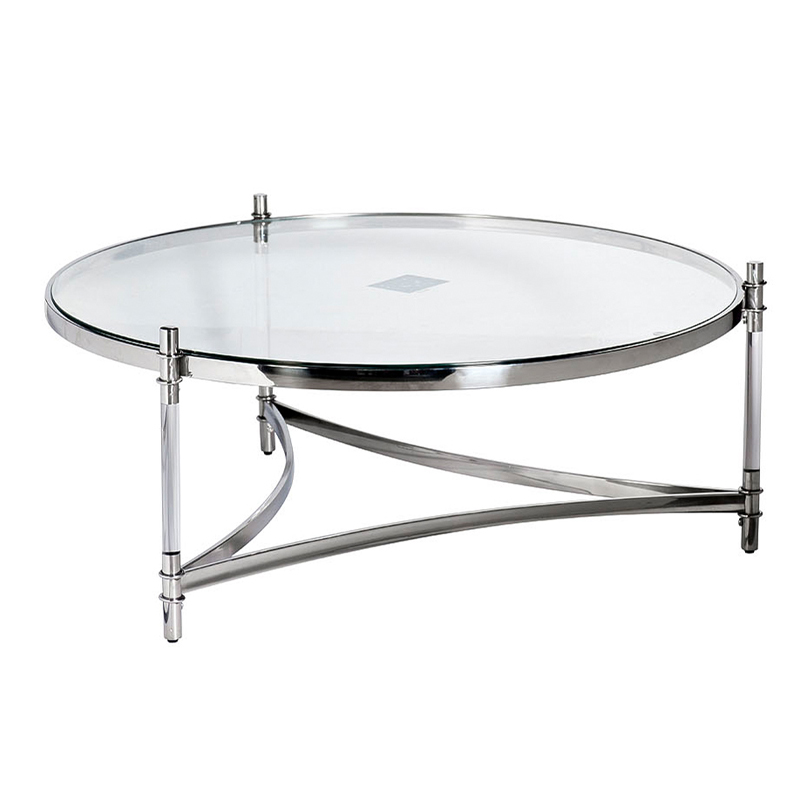 Кофейный стол Octavio Coffee Table Хром Прозрачный Кофейный стол Octavio Coffee Table Хром Прозрачный в Орле | Loft Concept