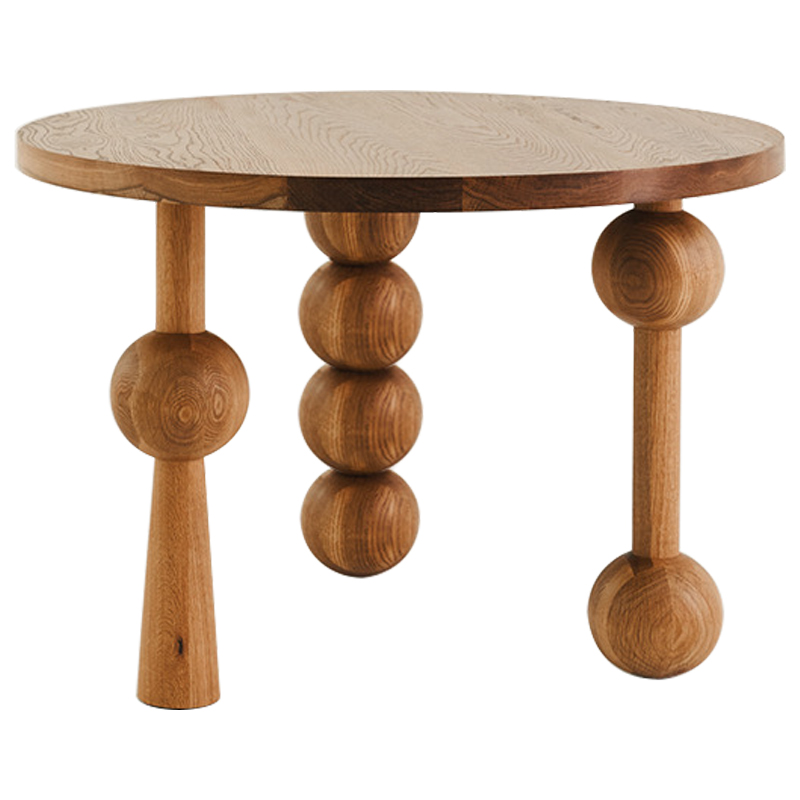 Круглый обеденный стол Keith Unique Shape Dining Table Коричневый Круглый обеденный стол Keith Unique Shape Dining Table Коричневый в Орле | Loft Concept