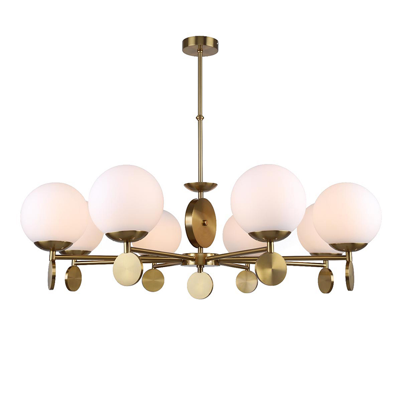 Люстра Kyran Chandelier Bronze 8 Бронза Белый Люстра Kyran Chandelier Bronze 8 Бронза Белый в Орле | Loft Concept
