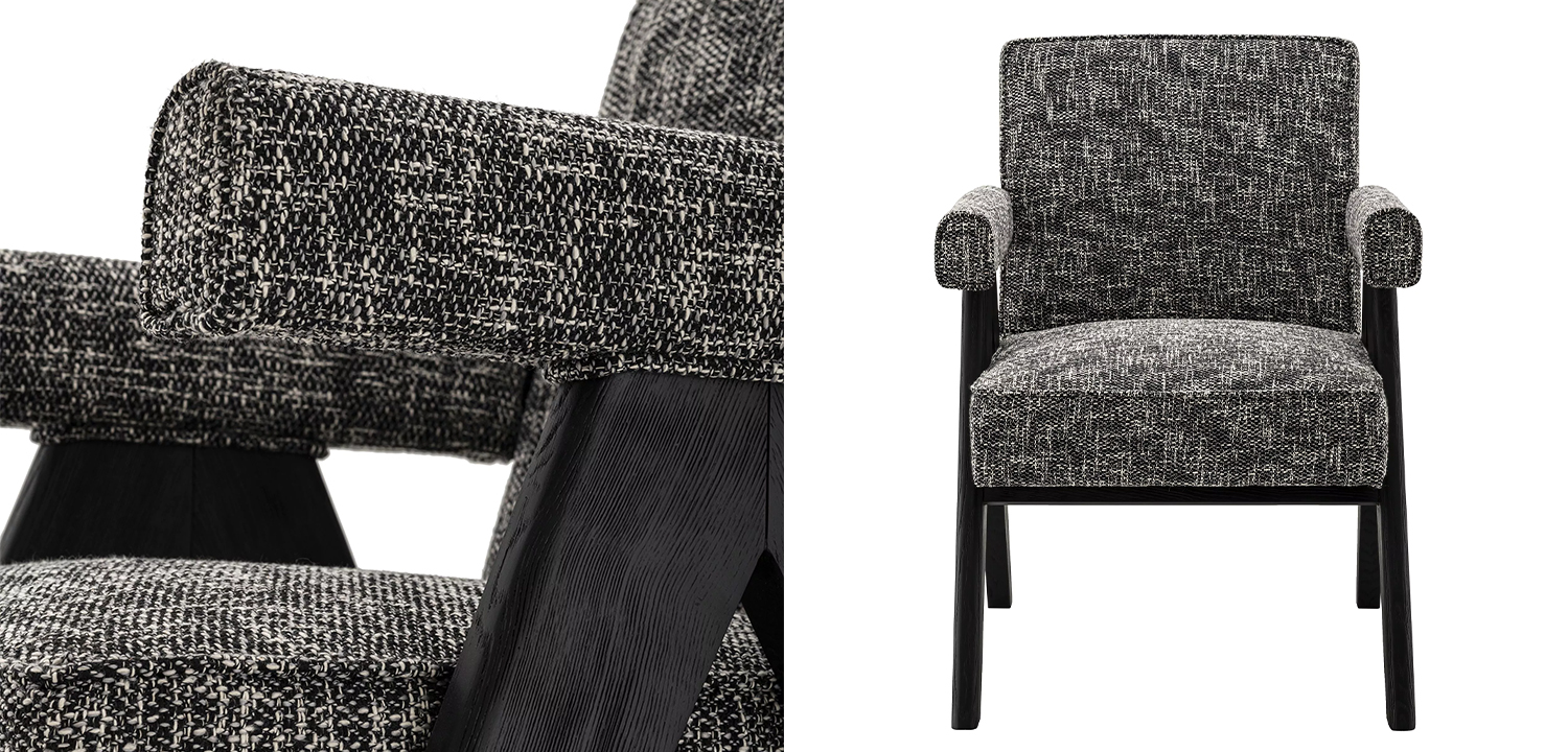 Стул Eichholtz Dining Chair Greta Черный - фото