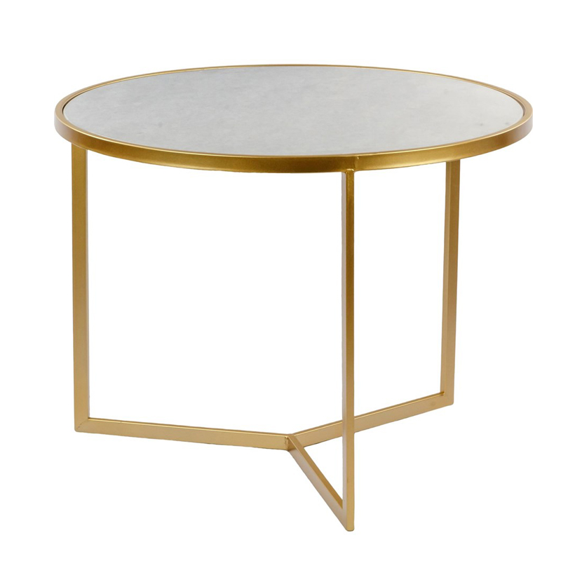 Приставной стол Round Table Marble Золотой Белый Мрамор Bianco Приставной стол Round Table Marble Золотой Белый Мрамор Bianco в Орле | Loft Concept