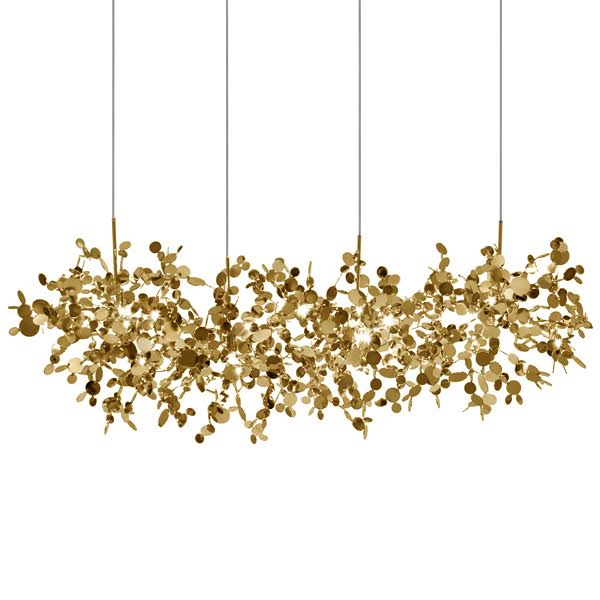 Люстра Terzani Argent Suspension Linear Gold Глянцевое золото Люстра Terzani Argent Suspension Linear Gold Глянцевое золото в Орле | Loft Concept