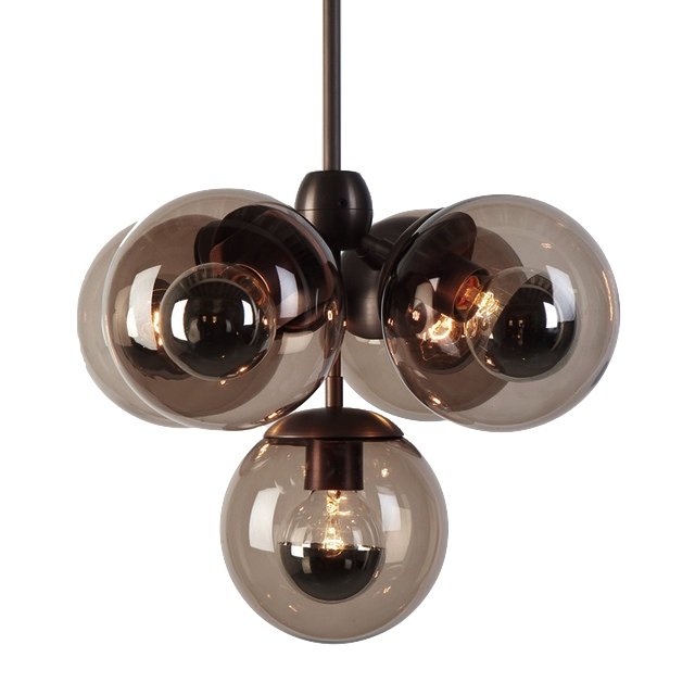 Люстра Modo Chandelier 5 Globes Черный Люстра Modo Chandelier 5 Globes Черный в Орле | Loft Concept