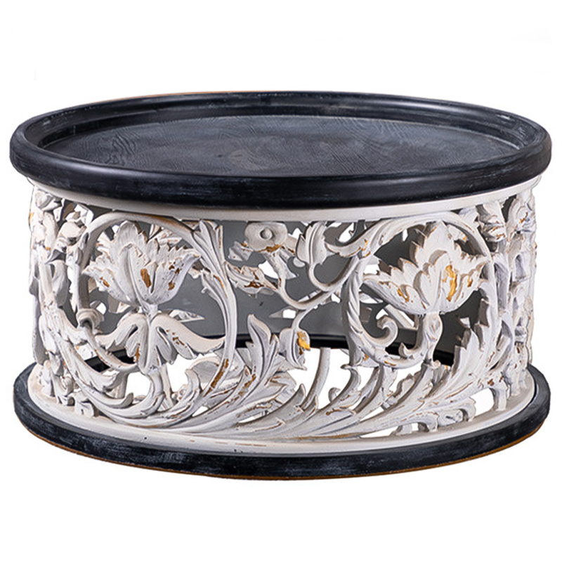 Кофейный стол Fleurette Provence Black White Coffee Table 80 Черный Белый Золотой Кофейный стол Fleurette Provence Black White Coffee Table 80 Черный Белый Золотой в Орле | Loft Concept