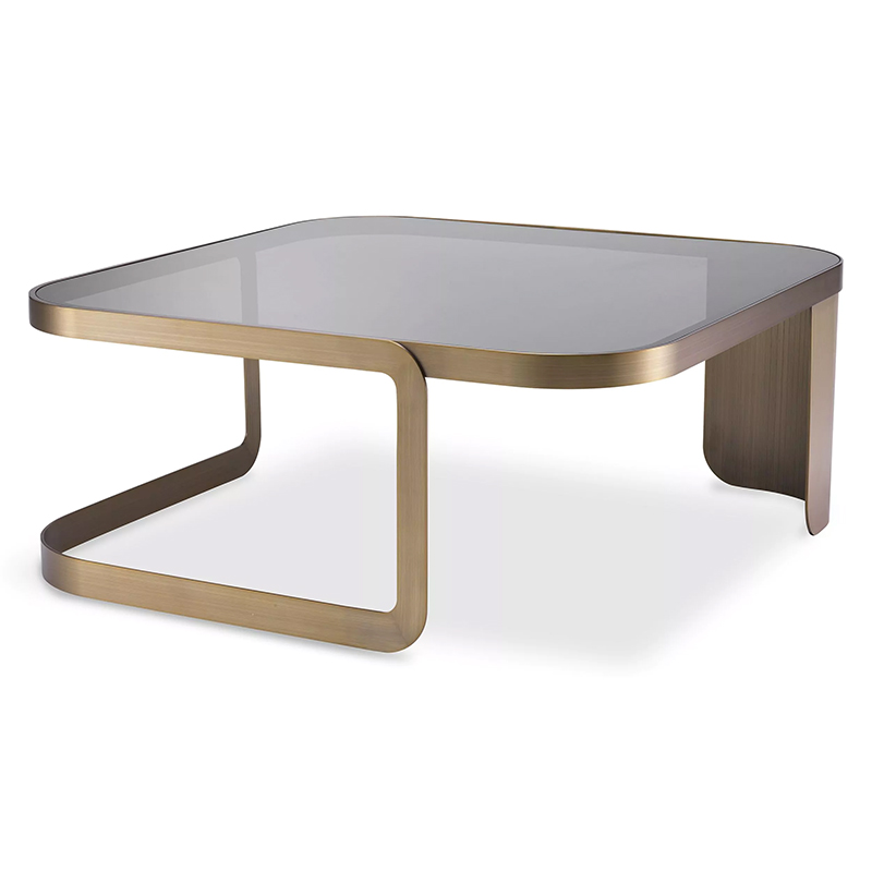Кофейный стол Eichholtz Coffee Table Numa Стекло Смок Латунь в Орле | Loft Concept 