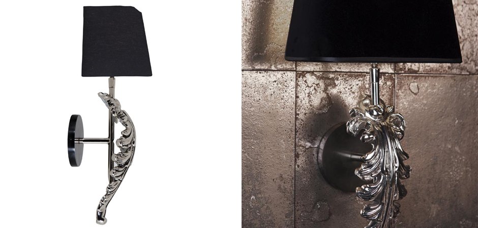 Бра Eichholtz Wall Lamp Beau Site Nickel+Black Бра Eichholtz Wall Lamp Beau Site Nickel+Black - Loft-Concept в Орле