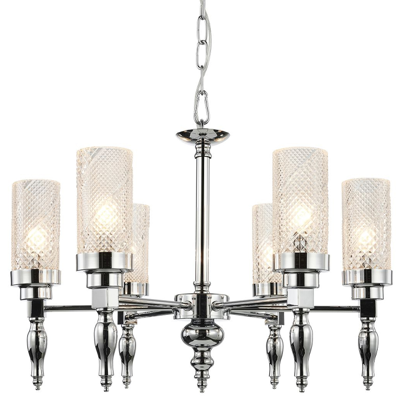 Люстра цвета хром Balusters D55 см Хром Прозрачный Люстра цвета хром Balusters D55 см Хром Прозрачный в Орле | Loft Concept