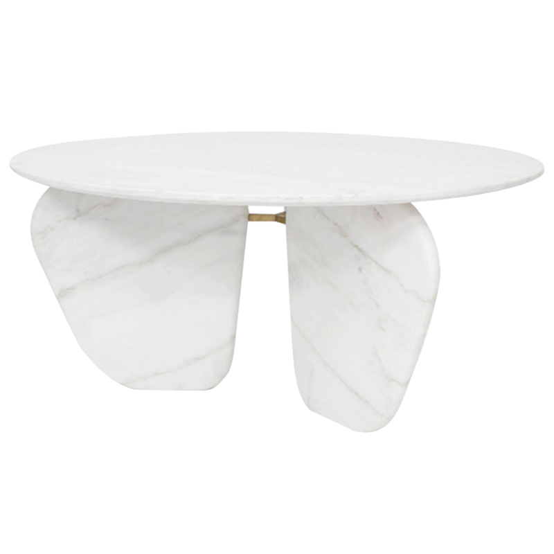 Обеденный стол Hera Dining Table Белый Мрамор Белый Мрамор Bianco Латунь Обеденный стол Hera Dining Table Белый Мрамор Белый Мрамор Bianco Латунь в Орле | Loft Concept