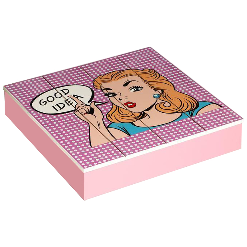 Шкатулка Pop Art Girl pink Розовый Мульти Шкатулка Pop Art Girl pink Розовый Мульти в Орле | Loft Concept