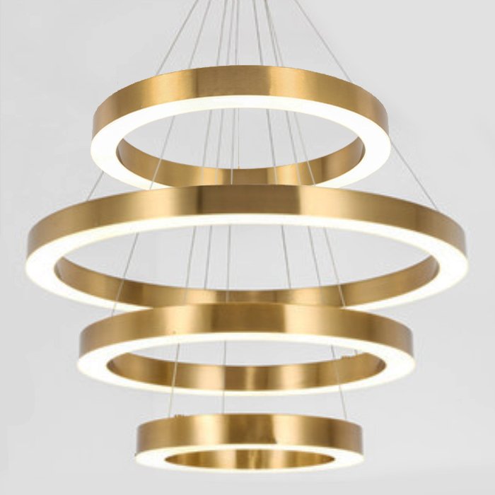 Люстра Light Ring Vertical Латунь Люстра Light Ring Vertical Латунь в Орле | Loft Concept