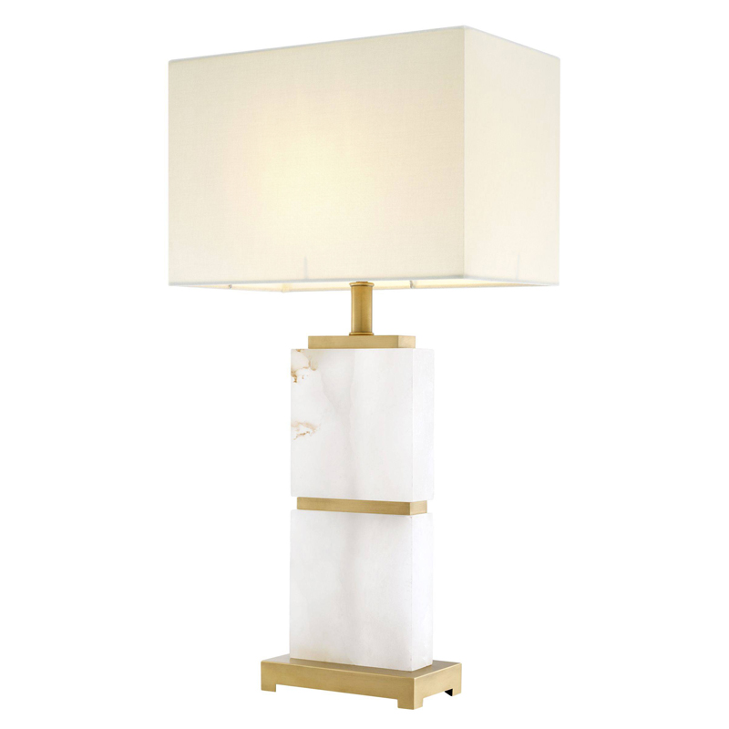 Настольная лампа Eichholtz Table Lamp Robbins Белый Латунь Молочный Настольная лампа Eichholtz Table Lamp Robbins Белый Латунь Молочный в Орле | Loft Concept