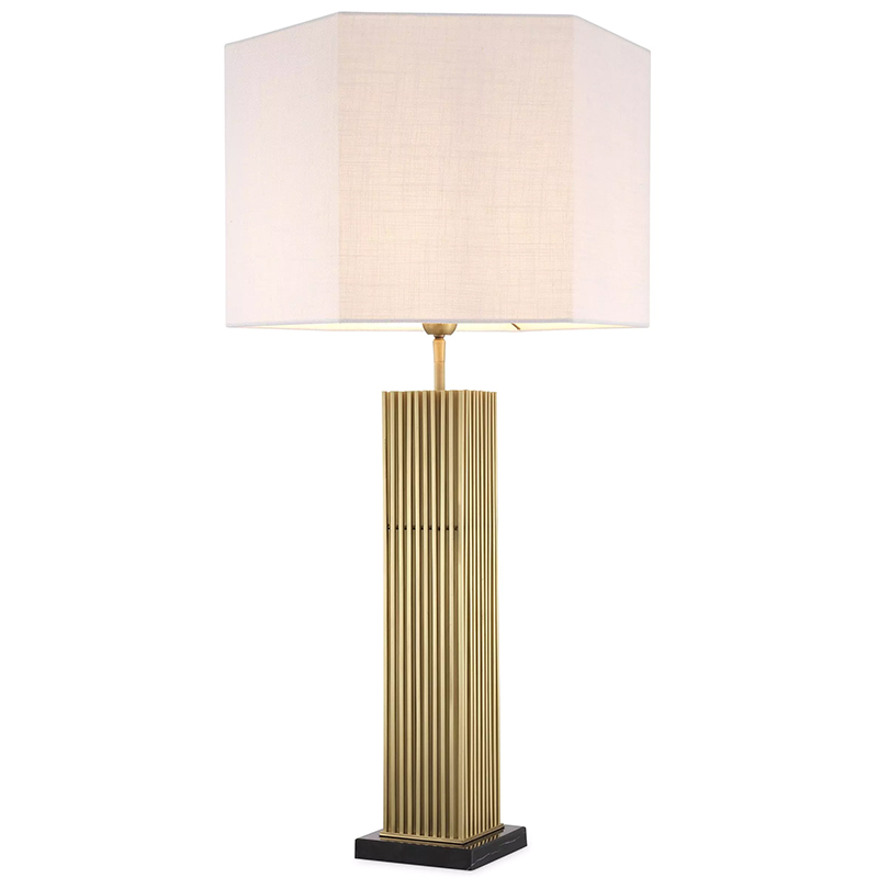 Настольная лампа Eichholtz Table Lamp Viggo Brass Латунь Белый Настольная лампа Eichholtz Table Lamp Viggo Brass Латунь Белый в Орле | Loft Concept