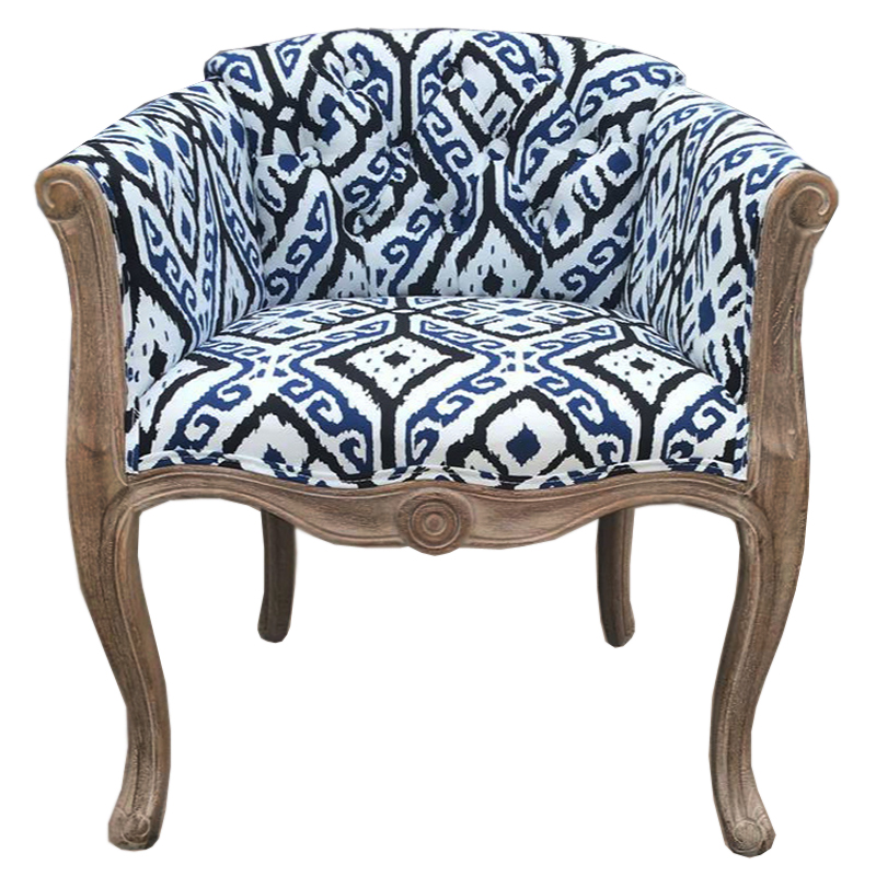 Кресло KELIM Blue Ornament Chair Коричневый Белый Синий Черный в Орле | Loft Concept 