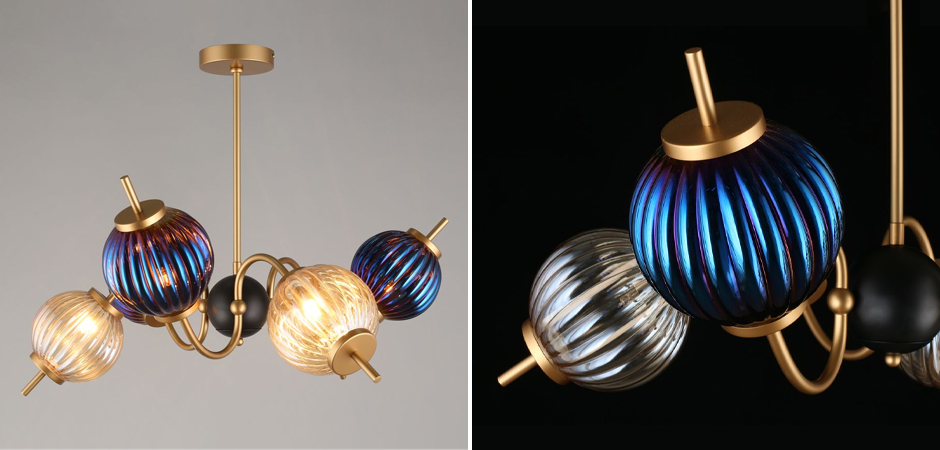 Люстра Shell Beads с цветным стеклом Люстра Shell Beads с цветным стеклом - Loft-Concept в Орле
