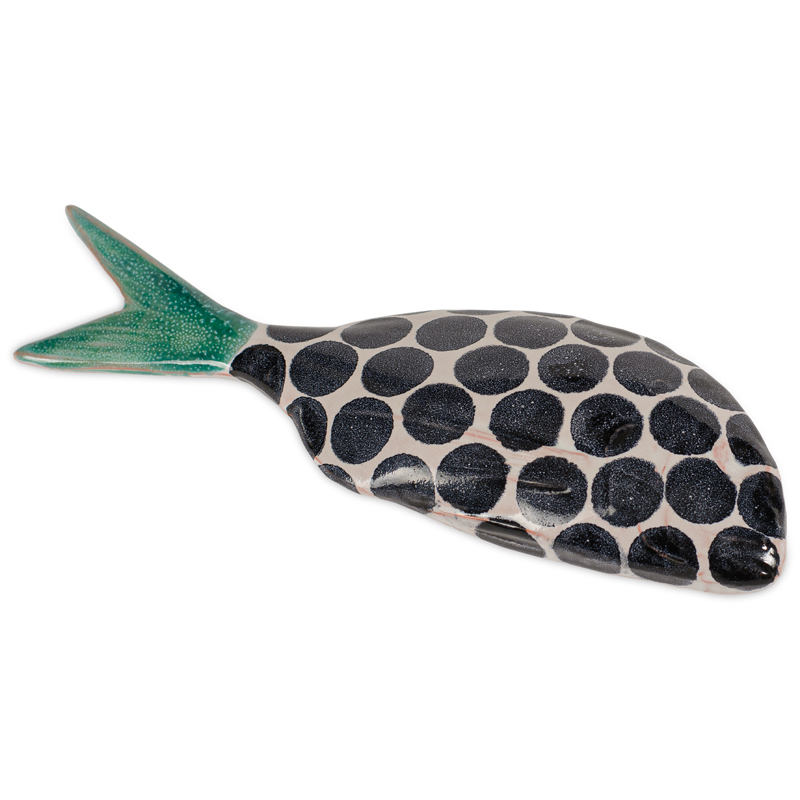 Статуэтка Abstract Fish Черно-белый Бирюзовый Статуэтка Abstract Fish Черно-белый Бирюзовый в Орле | Loft Concept