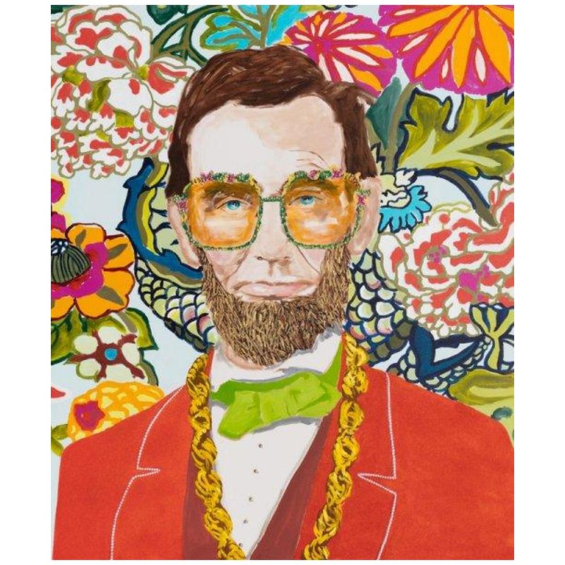 Картина Abe Lincoln with Donkey Chain, Floral Wallpaper, and Red Jacket Мульти Картина Abe Lincoln with Donkey Chain, Floral Wallpaper, and Red Jacket Мульти в Орле | Loft Concept