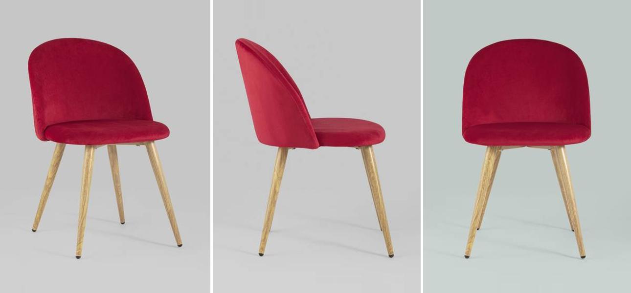 Стул Miruna Chair II Красный Велюр - фото