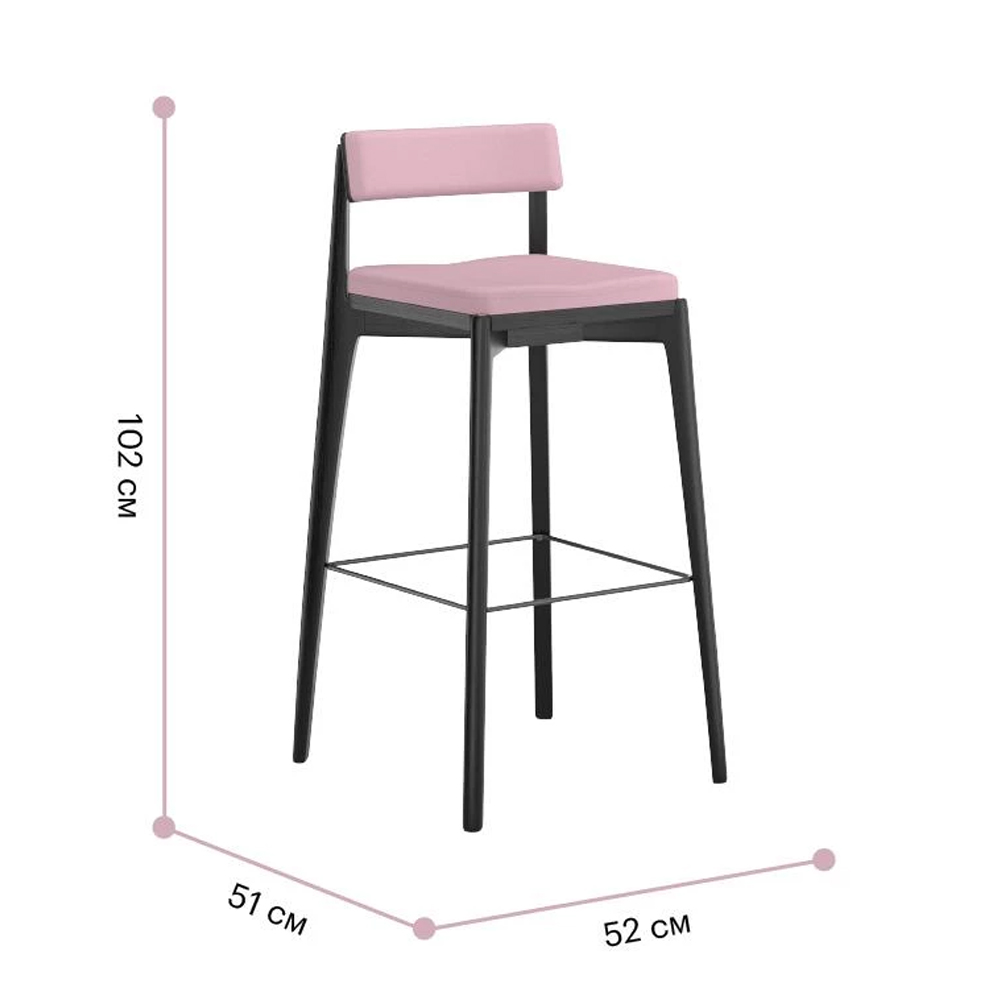 Барный стул из массива ясеня с обивкой из рогожки Elegant Ash Shape в Орле