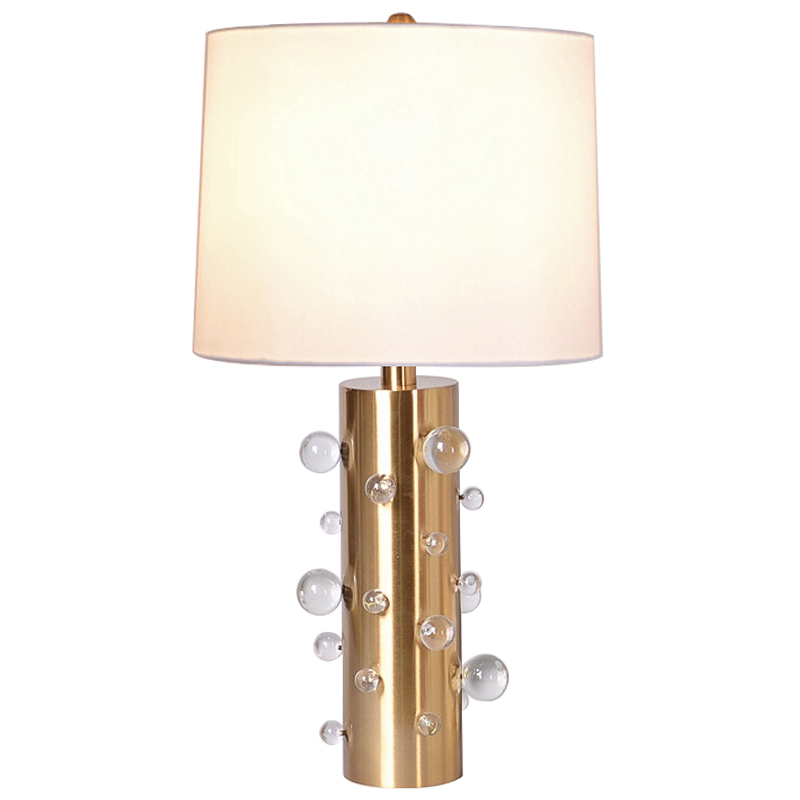 Настольная лампа с абажуром Cantrell Table Lamp Glass Золотой Бежевый Прозрачное Стекло Настольная лампа с абажуром Cantrell Table Lamp Glass Золотой Бежевый Прозрачное Стекло в Орле | Loft Concept