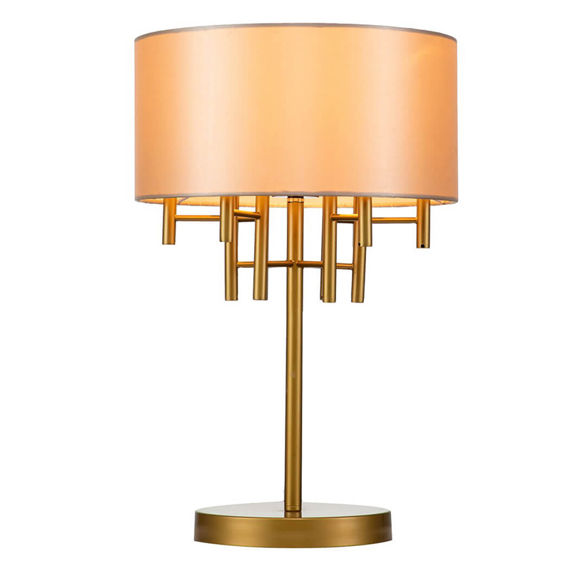 Настольная лампа Латунь Oswell Lampshade Table Lamp Латунь Бежевый Настольная лампа Латунь Oswell Lampshade Table Lamp Латунь Бежевый в Орле | Loft Concept