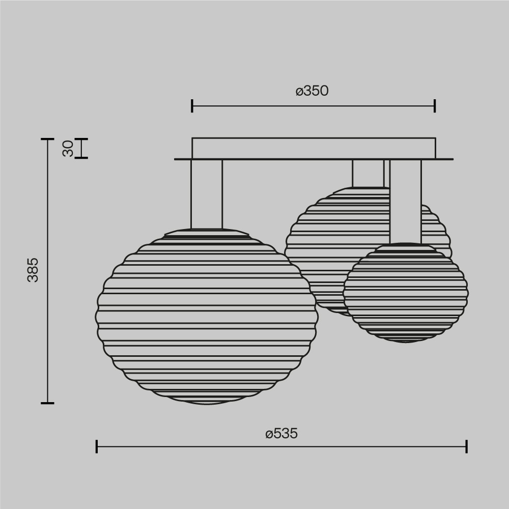 Потолочный светильник Triple ribbed base Потолочный светильник Triple ribbed base в Орле