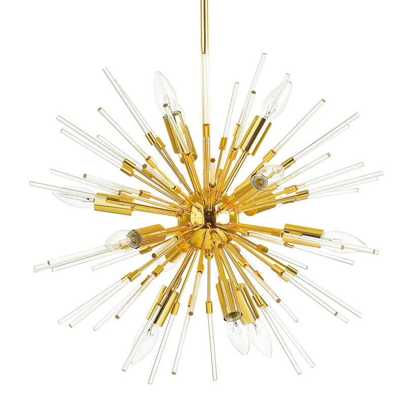Люстра Welund Sputnik Chandelier gold Глянцевое золото Прозрачный Люстра Welund Sputnik Chandelier gold Глянцевое золото Прозрачный в Орле | Loft Concept