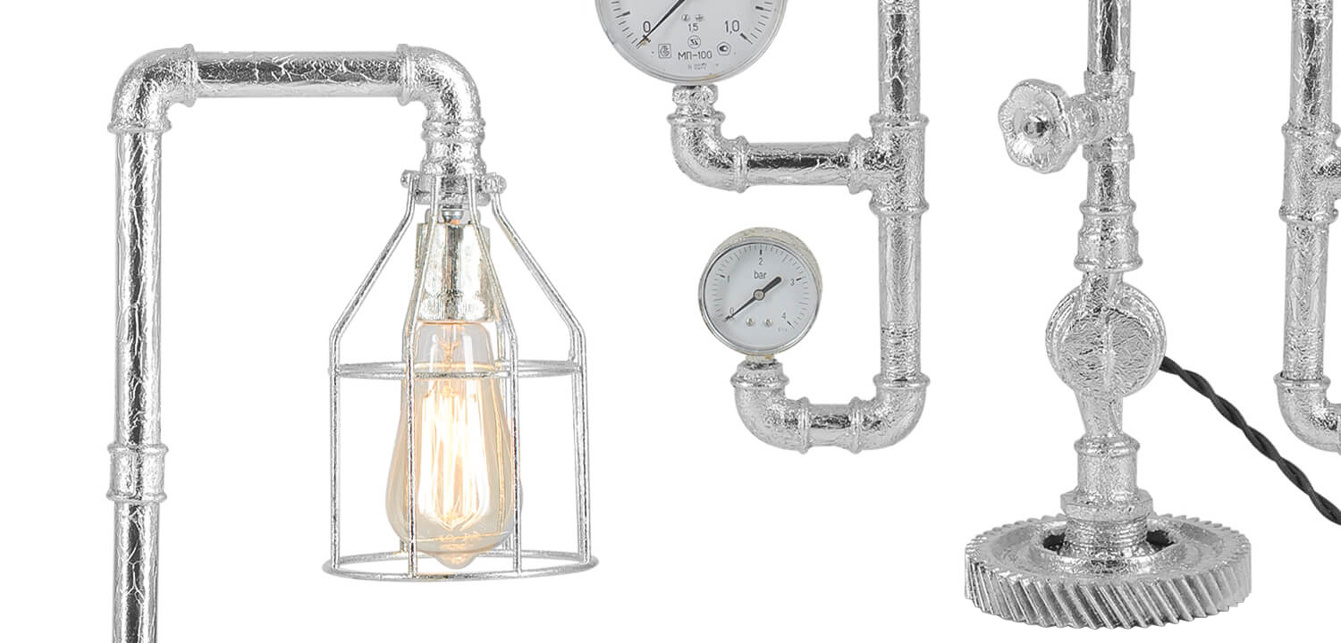 Настольная лампа Large Silver Loft - фото №1