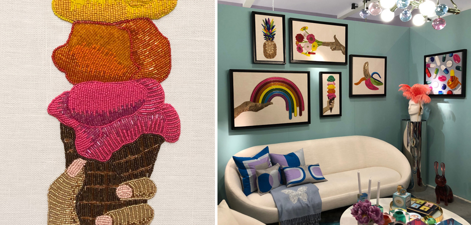 Панно Jonathan Adler ICE CREAM BEADED WALL ART Панно Jonathan Adler ICE CREAM BEADED WALL ART - Loft-Concept в Орле