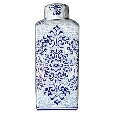 Фарфоровый сосуд Цзиндэчжэнь Pattern Белый Синий Фарфоровый сосуд Цзиндэчжэнь Pattern Белый Синий в Орле | Loft Concept