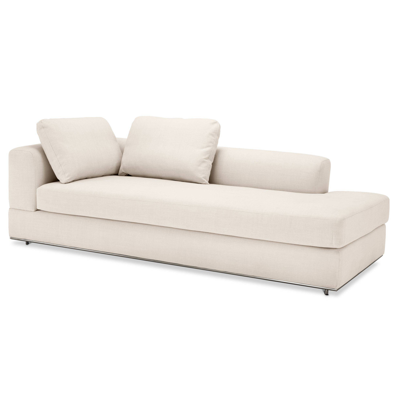 Кушетка Eichholtz Sofa Canyon Left Молочный Нержавеющая сталь в Орле | Loft Concept 